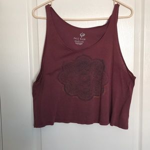 Maroon colored Tank top Mandala Pattern